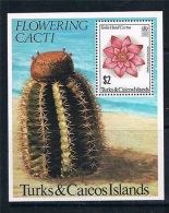 1981 Turks & Caicos Islands - Cactus Flowers, Plants, Flora.  Yv. Block 31  MNH - Cactus