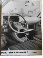 Automobile - Photo  De La Voiture : TALBOT  SIMCA  Sunbeam GLS - Automobile - F1