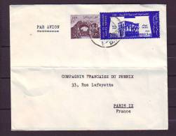 TIMBRE. LETTRE. PHENIX. AVION.PA. FRANCE. - Brieven En Documenten