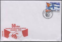 O) 2013 CUBA, 50 YEARS BUILDING ASSOCIATION OF FINLAND-CUBA FRIENDSHIP, FLAGS, FDC MNH.- - FDC