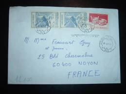 LETTRE POUR LA FRANCE TP LARUS MARINUS 50B X2 + ARTA POPULARA 10L OBL. 5 8 91 - Lettres & Documents