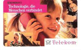 GERMANY  - A 54/91 - Technologie - Kind - Satellite - Satellitenschüssel - A + AD-Series : Werbekarten Der Dt. Telekom AG