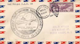 Jackson Miss To Perth Amboy NJ 1930 First Flight Air Mail Cover - 1c. 1918-1940 Brieven