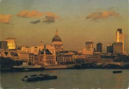 LONDON AT EVENTIDE - The City Ans St. Paul's Cathedral From Waterloo Bridge - 2 Scans - River Thames