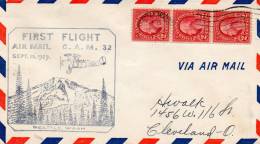 Seattel WA 1929 First Flight Air Mail Cover - 1c. 1918-1940 Lettres