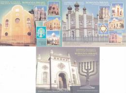 SINAGOGUE,TRANSILVANIA 3X CINDERELLAS IMPERFORATED  ** MNH ROMANIA. - Jewish