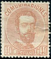 Ed 125(*) Amadeo 40 Céntimos Castaño Claro De 1872 En Nuevo - Unused Stamps