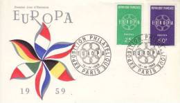 FRANCE 1959 EUROPA CEPT FDC /ZX/ - 1959