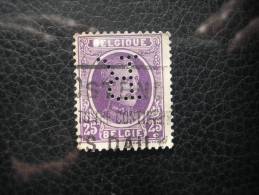 BELGIQUE - Perfin Perforé - R - 1863-09