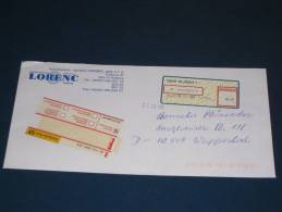 1 Briefe Cover Tschechei Tchechische Republik Ceske Klatov ATM Automatenmarken Label Used 0 Gestempelt 1993 - Storia Postale