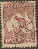 AUSTRALIA 1929 2/- Maroon Roo SG 110 U YH346 - Gebraucht