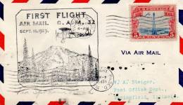 Pasco WA 1929 First Flight Air Mail Cover - 1c. 1918-1940 Lettres