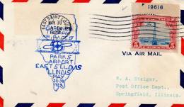 East St Louis ILL 1929 Air Mail Cover - 1c. 1918-1940 Covers