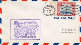 Albany NY 1928 Air Mail Cover - 1c. 1918-1940 Lettres