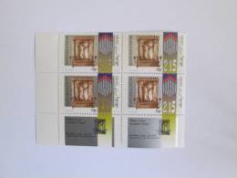 ISRAEL1999 HANUKKAH MINT TAB PLATE BLOCK - Unused Stamps (with Tabs)