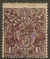 AUSTRALIA 1918 1 1/2d Black-brown KGV SG51 U YH356 - Usati