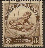 NZ 1935 8d Tuatara Multiple Wmk SG 586 U YD73 - Used Stamps