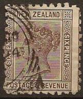 NZ 1882 6d Brown QV SSF P10 SG 224b U YD54 - Used Stamps