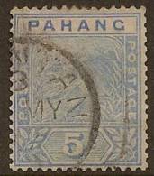 PAHANG 1891 5c Leaping Tiger SG 13 U YE124 - Pahang