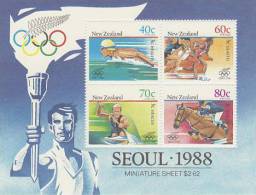 New Zealand 1988 Health MS MNH - Blocks & Sheetlets