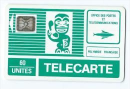 Telecarte Polynesie Francaise PF 1A Tiki Vert - Polynésie Française