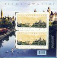 #H163. Canada 2007. Ottawa City 150 Years. Bloc. Michel Block 94. MNH(**) - Blocchi & Foglietti