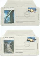 1986 Australian Engineering  & Nomad Plane Set Of 4 FDI Aerogrammes All FDI 25 Au 1986 Brisbane Minor Gum Tones - Luchtpostbladen