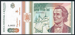 ROMANIA   P102   1000 LEI  Serie A.0033     Mai 1993   UNC. - Roumanie