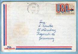 Etats Unis Lettre Cover Par Avion Via Air Mail CAD Flushing New York 2-12-1990 ? / TP USA Avion Pour L'Allemagne - Covers & Documents