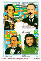 Timbres Neufs ***    Cuba 1993 Bloc  (N° 3325 à 3327) - Unused Stamps