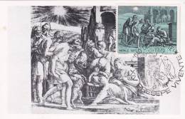 Carte-Maximum ITALIE  N° Yvert 1329 (Gian Jacopo CARAGLIO - Adoration Des Bergers) Obl Sp Ill 1979 - Maximumkaarten