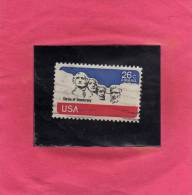 USA STATI UNITI 1974 AIR MAIL Mt Rushmore National Monument Shrine Democracy AIRMAIL AEREA SANTUARIO DEMOCRAZIA 26c USED - 3a. 1961-… Afgestempeld