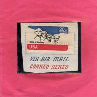 USA STATI UNITI 1974 AIR MAIL Mt Rushmore National Monument Shrine Democracy AIRMAIL AEREA SANTUARIO DEMOCRAZIA 26c USED - 3a. 1961-… Afgestempeld