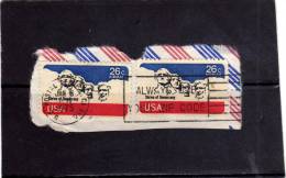 USA STATI UNITI 1974 AIR MAIL Mt Rushmore National Monument Shrine Democracy AIRMAIL AEREA SANTUARIO DEMOCRAZIA 26c USED - 3a. 1961-… Gebraucht