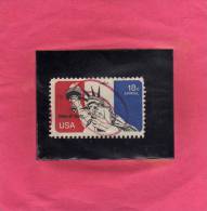 USA - STATI UNITI 1974 AIR MAIL STATUE OF LIBERTY AIRMAIL POSTA AEREA STATUA LIBERTA'  AERIENS STATUE LIBERTE' USED - 3a. 1961-… Afgestempeld