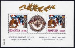 ROMANIA 2002 NATO Summit Conference Block MNH / **.  Michel Block 325 - Neufs