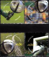 PORTUGAL - 2004,  UEFA Euro 2004 - A Bola Oficial De Jogo  ( Série, 4 Valores )   ** MNH  MUNDIFIL  Nº 3075/8 - Unused Stamps