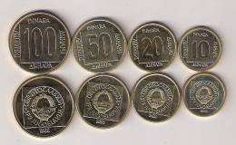 Yugoslavia 1988 COIN SET 10,20,50 And 100 Dinara  KM#131-132-133-134 X 10 Pcs For Dealers - Yugoslavia