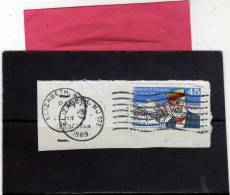 USA - STATI UNITI 1988 AIR MAIL AVIATOR PIONEER  SAMUEL LANGLEY  AIRMAIL AEREA PIONIERE AVIAZIONE AERIENS AVIATION USED - 3a. 1961-… Gebraucht