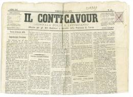 GIORNALE - IL CONTE CAVOUR - DOMENICA 16 GENNAIO 1876 - USO FISCALE - MARCA DA BOLLO - BUONO STATO - Italiane (prima Del 1940)