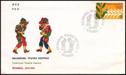 Turkey 1983, FDC Cover "Traditional Theatre Festival" - Briefe U. Dokumente