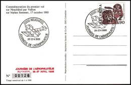 Switzerland 1986, Card "Days Of Aerophilately" - Covers & Documents