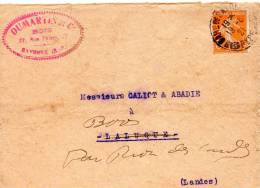 Bayonne 64 Dumartin Et Cie Lettre Du 19/6/1921 Pour Boos 40 - Autres & Non Classés