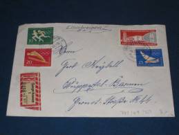 Brief Cover DDR Deutschland Recommande Einschreiben Sangerhausen - Wuppertal 1960 Segeln Sailing Laufen Skisprung - Storia Postale