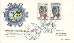 FRANCE 1957 EUROPA CEPT FDC /ZX/ - 1957
