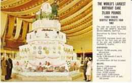 Seattle WA Washington, Giant Cake At 1962 World's Fair, C&H Sugar Logo On Back, C1960s Vintage Postcard - Seattle