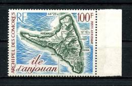 Comores 1972 PA N° 49 ** Neuf  = MNH. Superbe. Cote: 16 &euro; (Carte De L'île D'Anjouan) - Non Classés