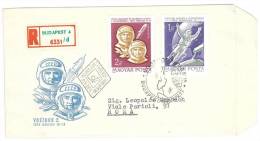 UNGHERIA ANNO 1965 ASTRONAUTICA - SPAZIO - MISSILISTICA  - POSTA AEREA - VOSZHOD 2 - Storia Postale
