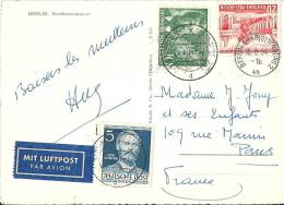 Cp De BERLIN  Pour La France 1954 - Cartas & Documentos