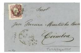 PORTOGALLO - PORTUGAL - N° 12 AMPI MARGINI - 25 REIS - ANNULLO A GRIGLIA  -  ANNO 1861  - FIRMA ALBERTO DIENA - Postmark Collection